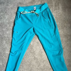 Figs Jogger Scrub Bottoms Teal Medium Tall-RARE COLOR